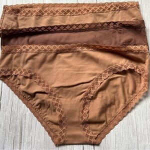 New Women's NATORI 156058 Bliss Cotton Briefs Size XXL